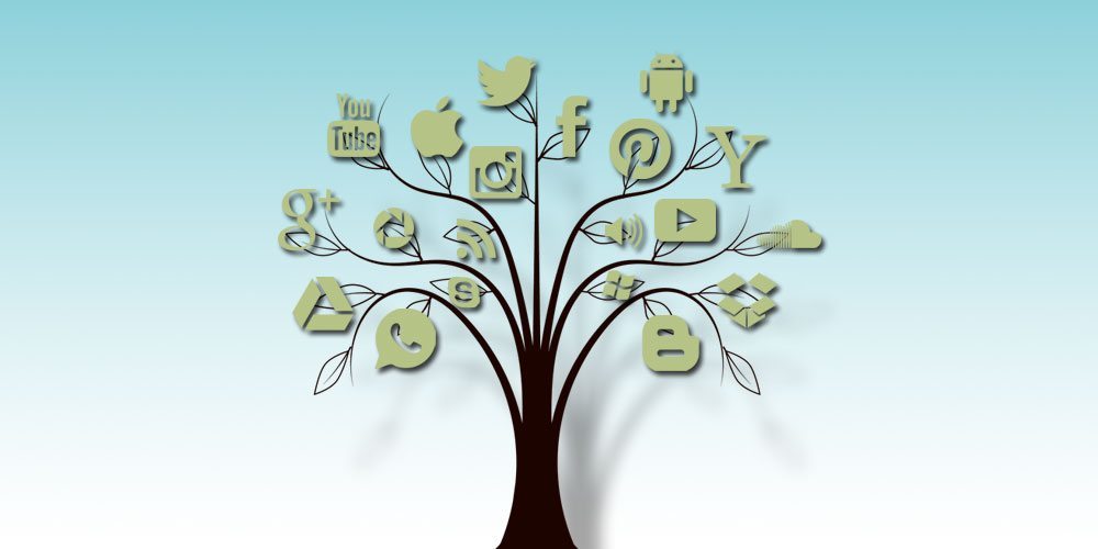 drive engagement header image of a tree with social icons as leaves